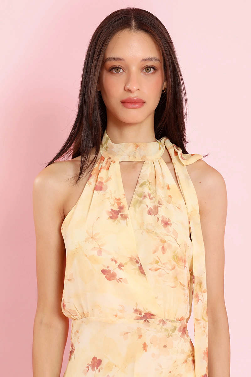 VESTIDO MAXI ESTAMPADO, LAZADA, VAINILLA LIOLA - 2