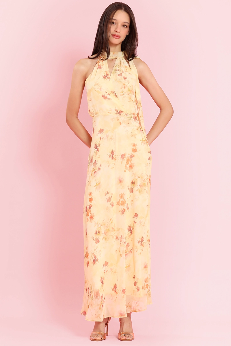 VESTIDO MAXI ESTAMPADO, LAZADA, VAINILLA LIOLA - 5