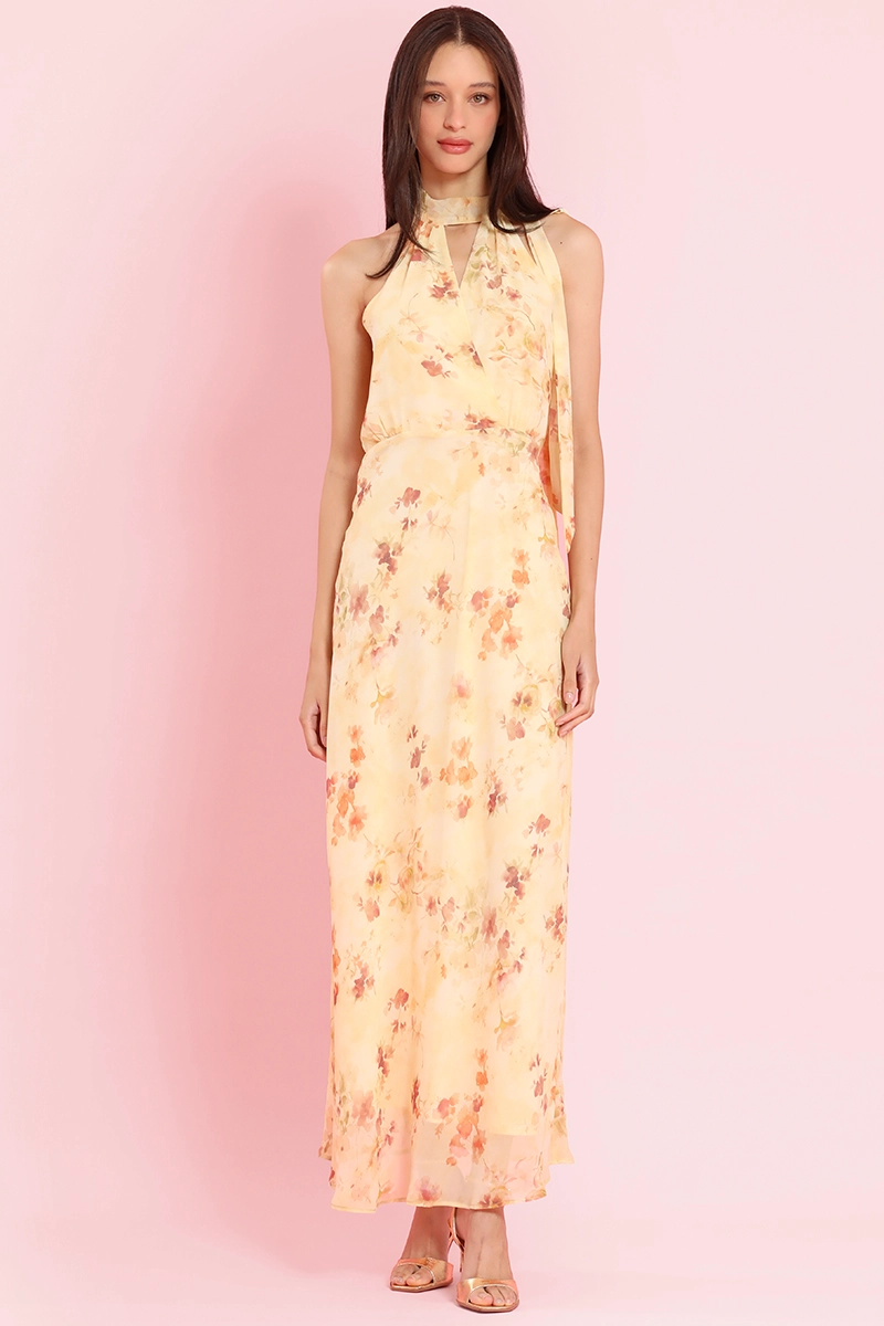 VESTIDO MAXI ESTAMPADO, LAZADA, VAINILLA LIOLA - 7