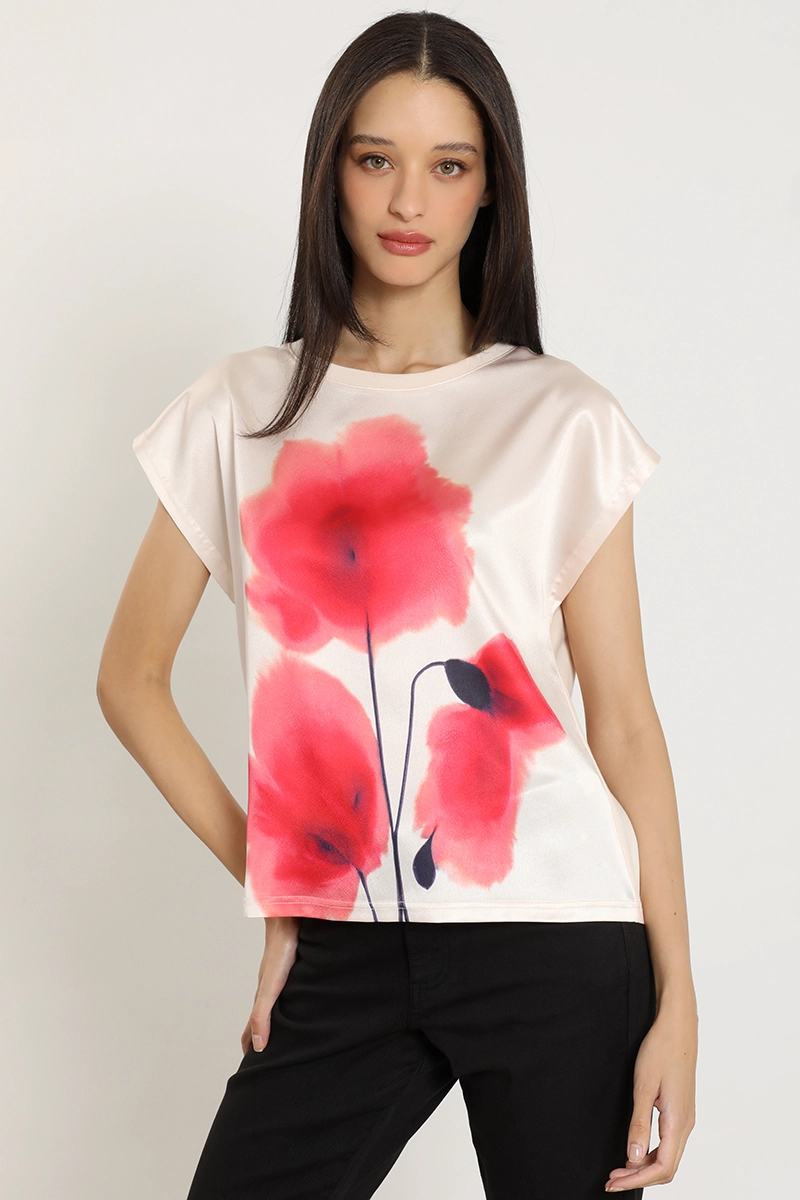 POLERA SATIN, ESTAMPADO, BEIGE LIOLA - 6