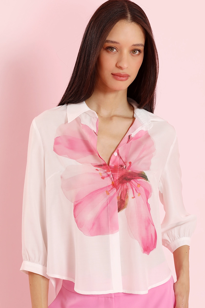 BLUSA ESTAMPADO MAXI FLOR, CRUDO LIOLA - 1