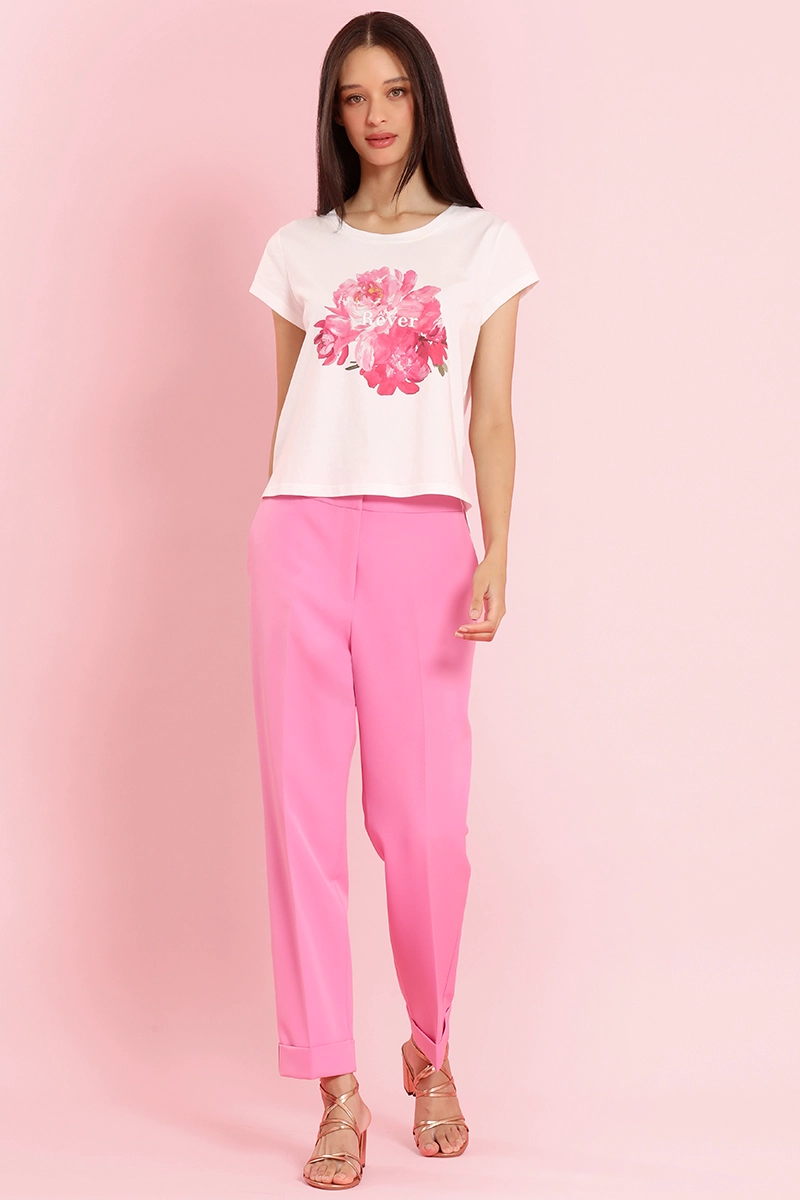 POLERA ALGODON, ESTAMPADO FLORES, CRUDO LIOLA - 2