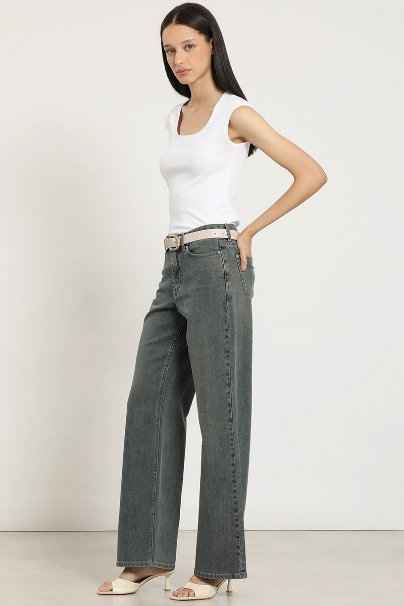 JEANS STRAIGHT, TIRO MEDIO, AZUL LIOLA - 3