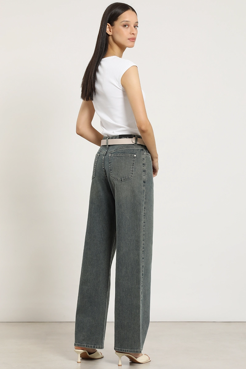 JEANS STRAIGHT, TIRO MEDIO, AZUL LIOLA - 4