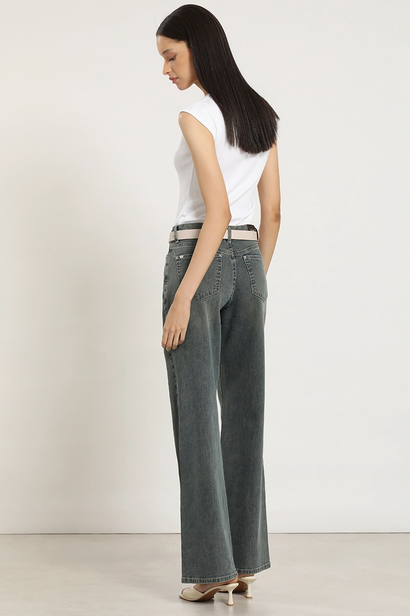 JEANS STRAIGHT, TIRO MEDIO, AZUL LIOLA - 7