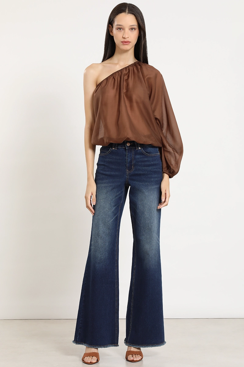 JEANS PALAZZO, TIRO MEDIO, INDIGO LIOLA - 1