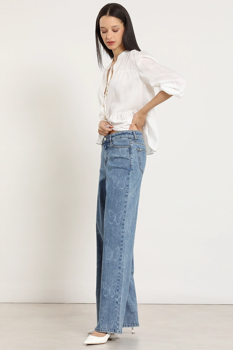 JEANS STRAIGHT, ESTAMPADO MARIPOSAS, AZUL LIOLA - 3