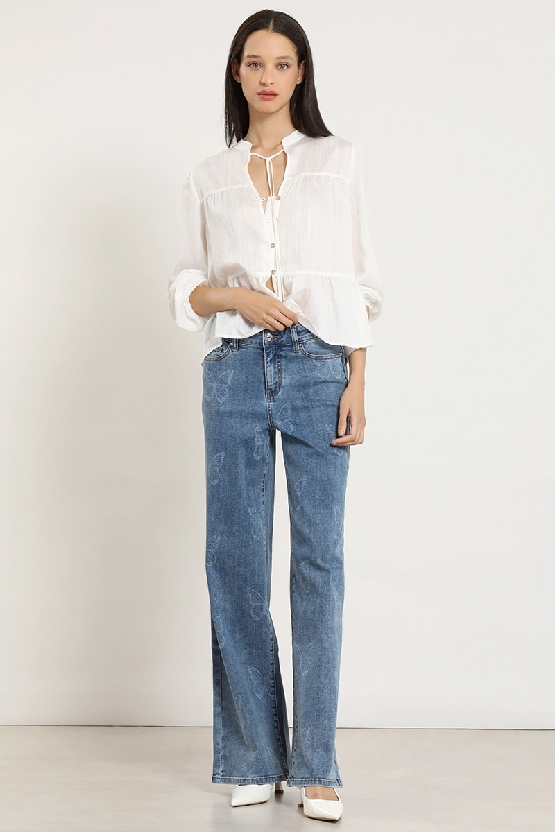 JEANS STRAIGHT, ESTAMPADO MARIPOSAS, AZUL LIOLA - 4