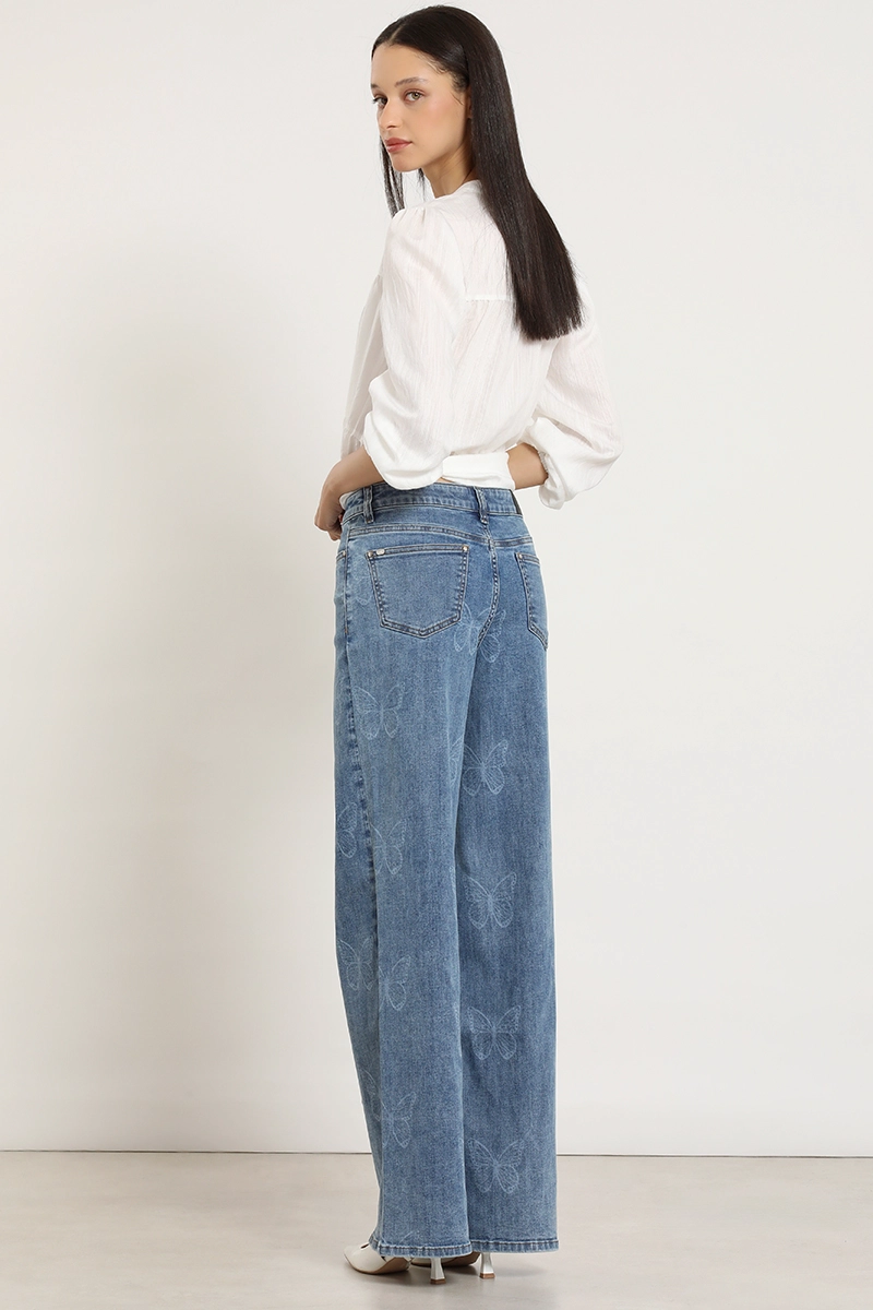 JEANS STRAIGHT, ESTAMPADO MARIPOSAS, AZUL LIOLA - 6