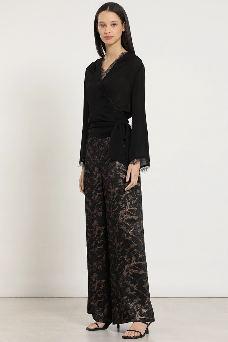 PANTALON ANCHO, FANTASIA VELVET, NEGRO LIOLA - 2