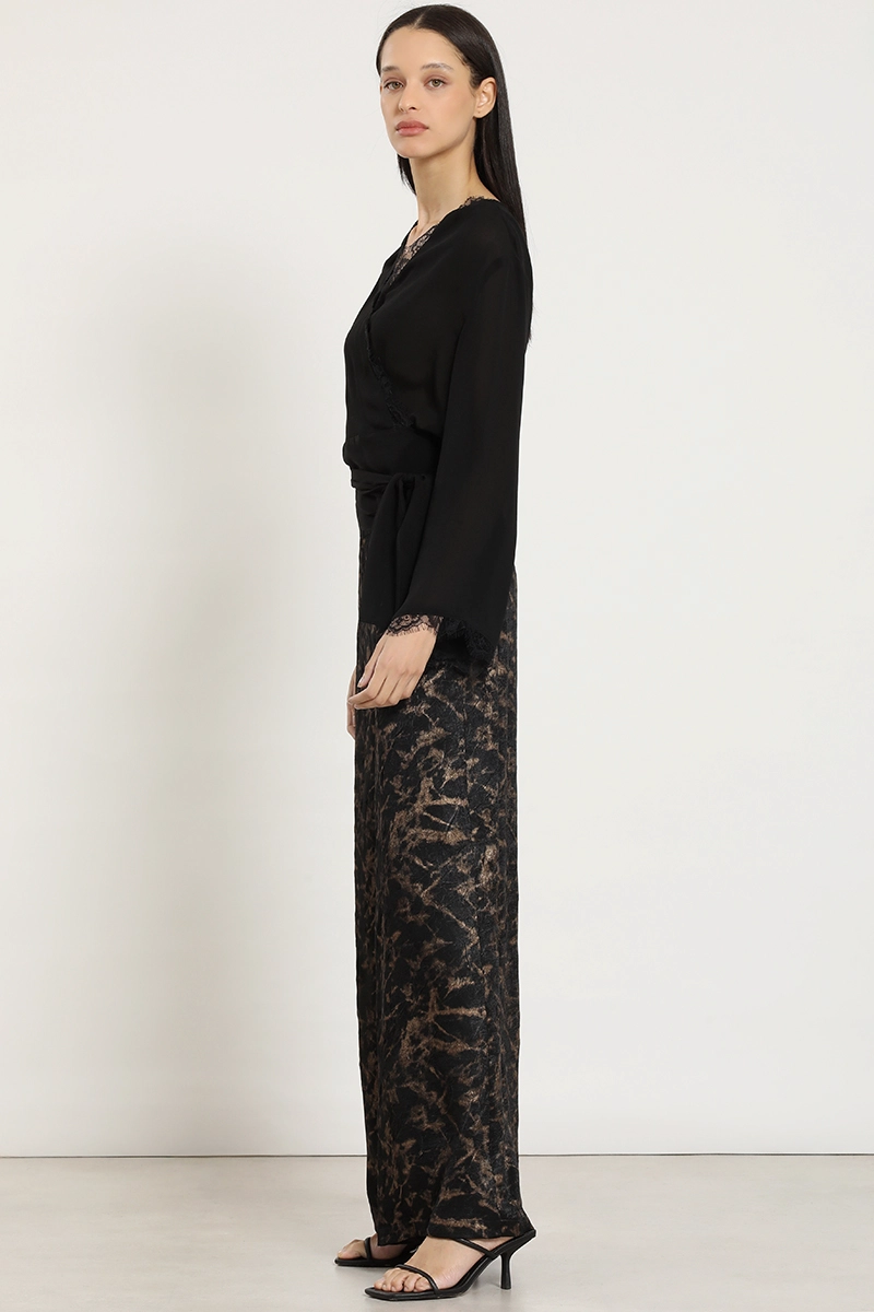 PANTALON ANCHO, FANTASIA VELVET, NEGRO LIOLA - 7