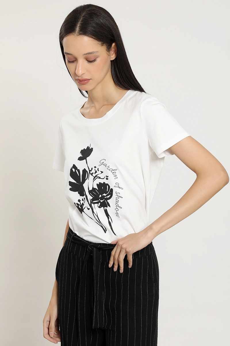 POLERA ESTAMPADO FLORES, BORDADO, CRUDO LIOLA - 3