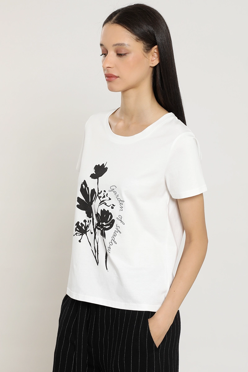 POLERA ESTAMPADO FLORES, BORDADO, CRUDO LIOLA - 6