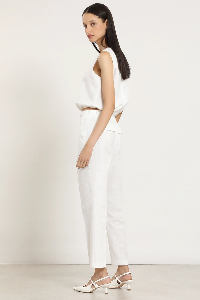 PANTALON SASTRE LINO ALGODON, CRUDO LIOLA - 3