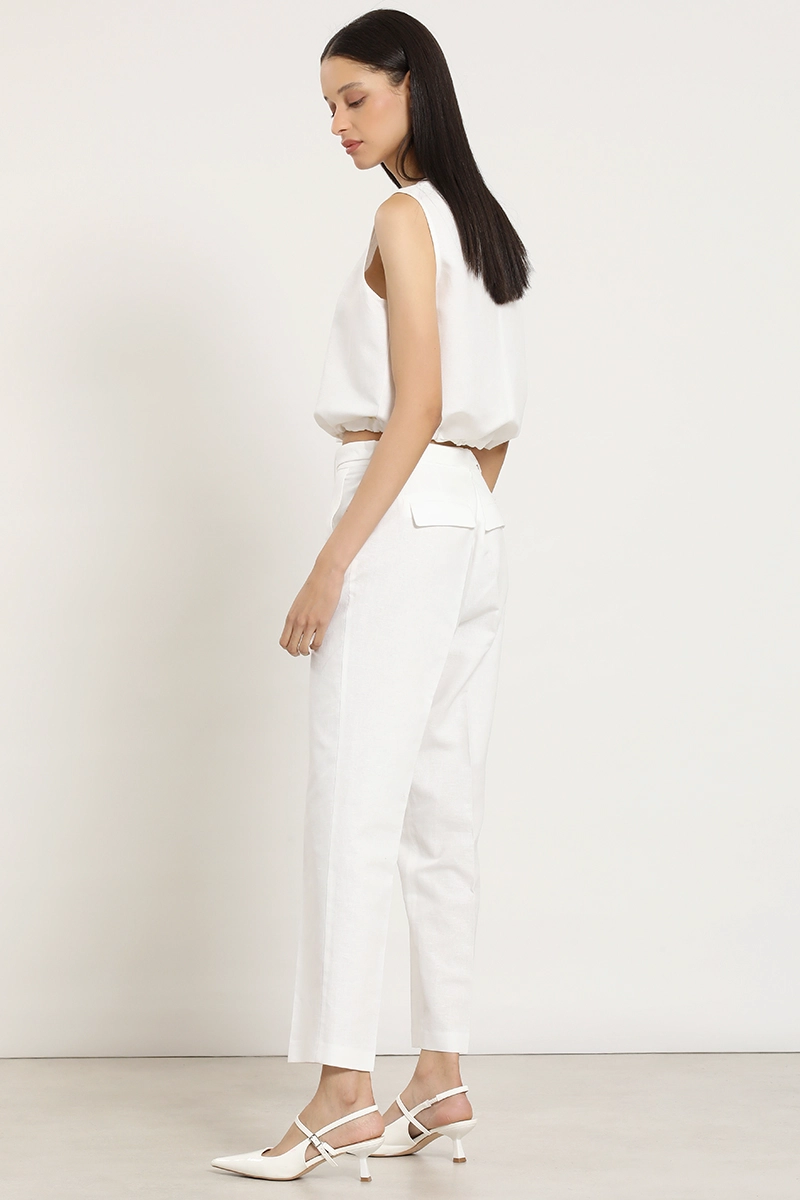 PANTALON SASTRE LINO ALGODON, CRUDO LIOLA - 5