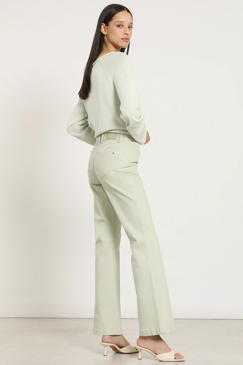 JEANS COLOR FLARE, VERDE LIOLA - 3