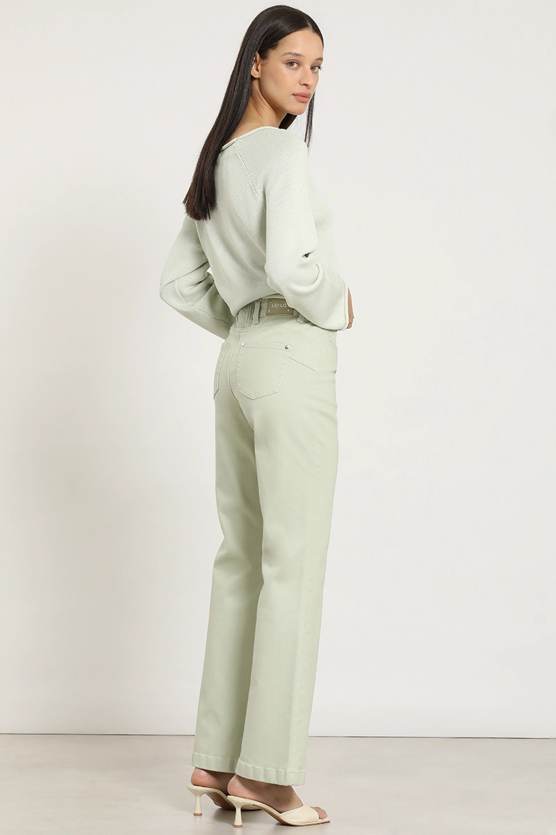 JEANS COLOR FLARE, VERDE LIOLA - 6