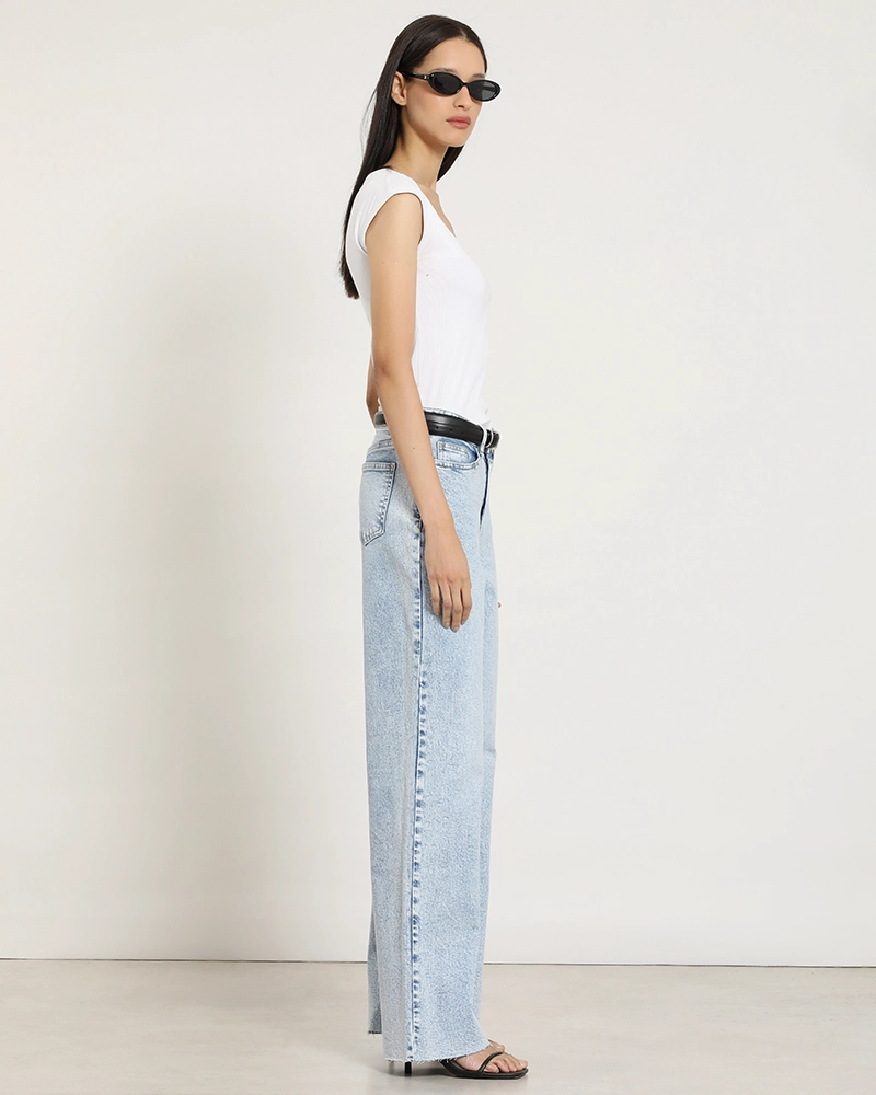JEANS STRAIGHT, TIRO ALTO, CELESTE LIOLA - 5