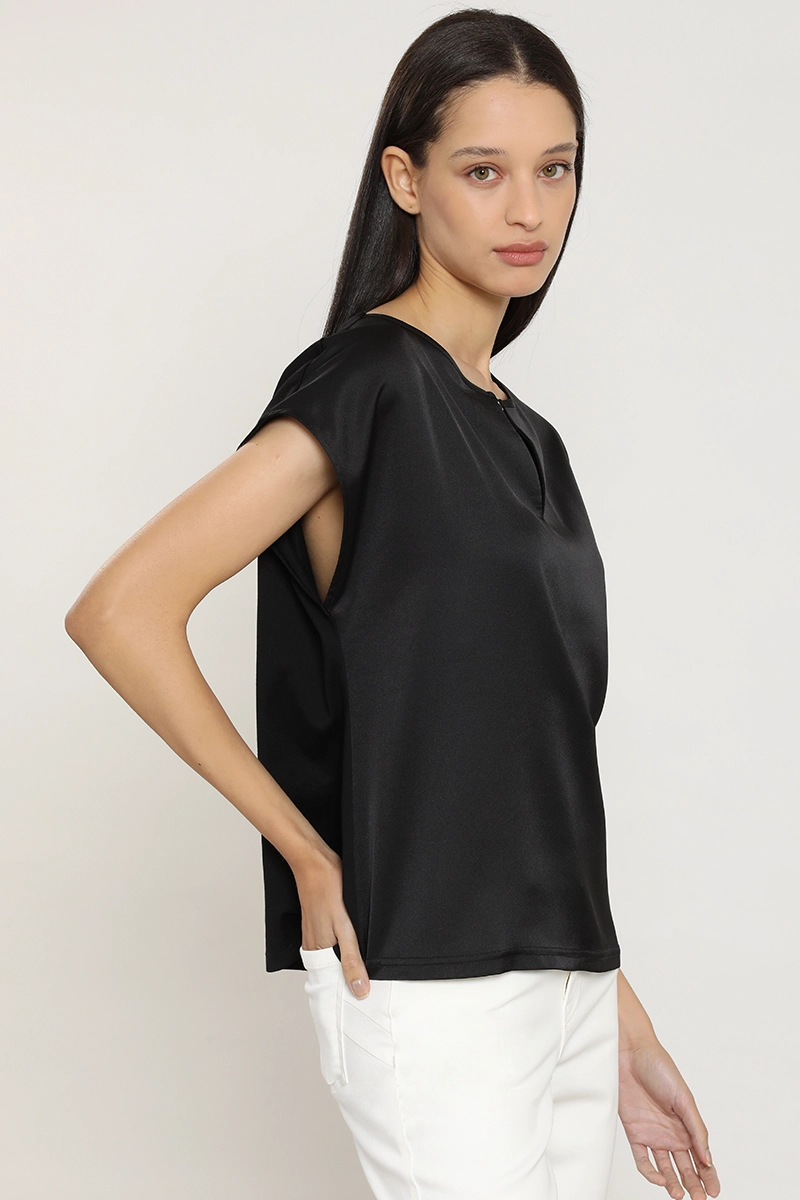 POLERA SATIN, HERRAJE METAL, NEGRO LIOLA - 5