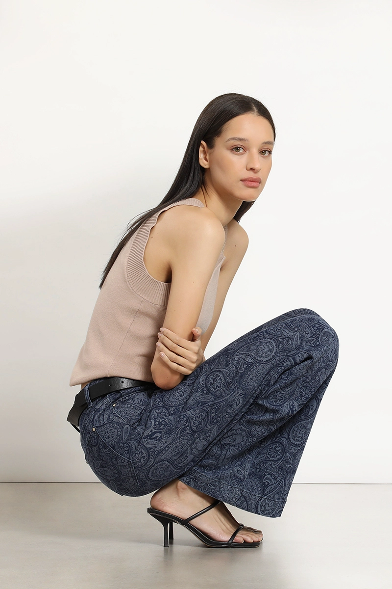 JEANS STRAIGHT, ESTAMPADO PAISLEY, AZUL LIOLA - 3