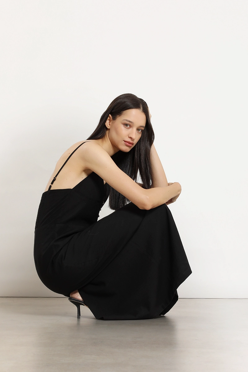 VESTIDO MIDI, PABILOS, NEGRO LIOLA - 3