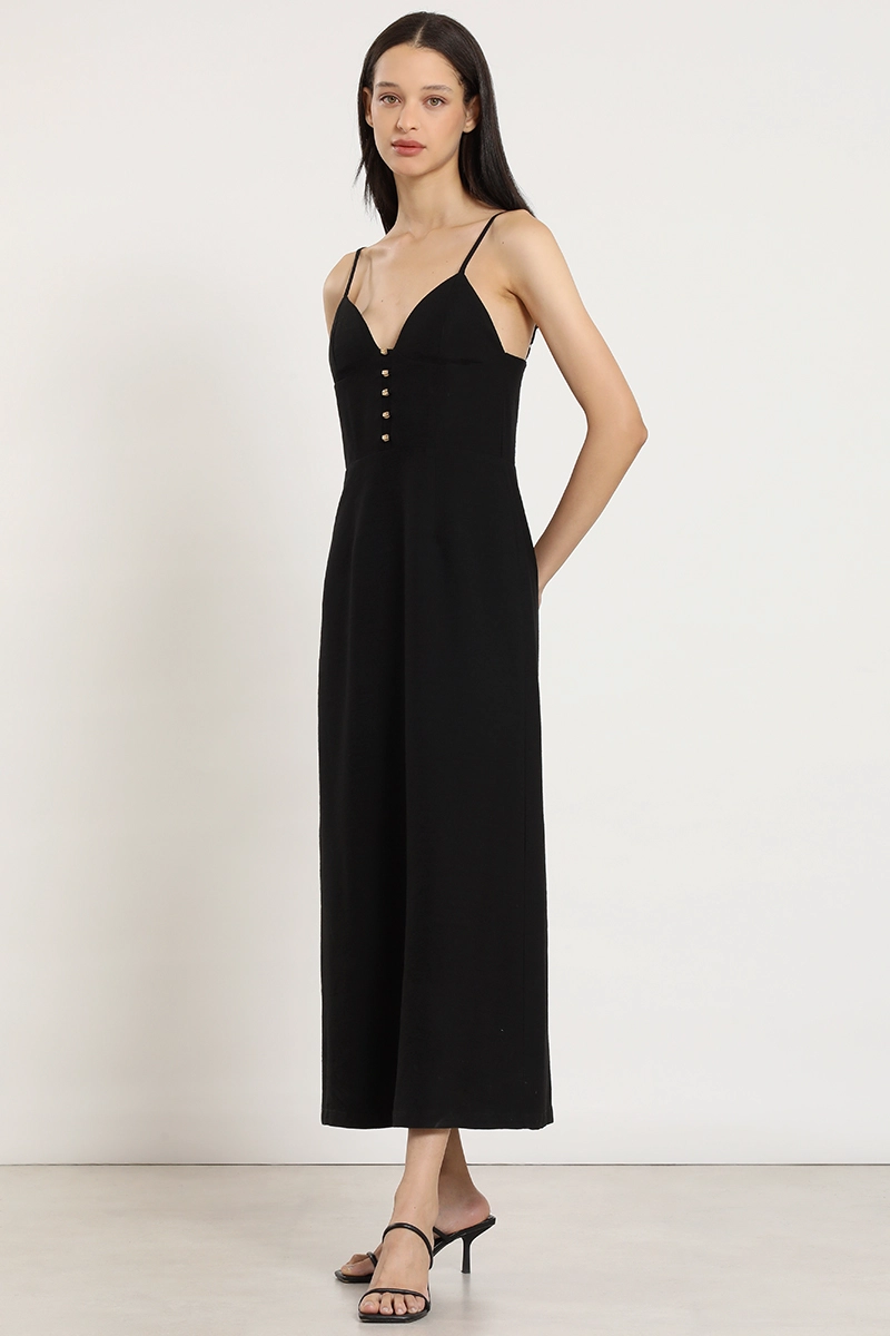VESTIDO MIDI, PABILOS, NEGRO LIOLA - 4
