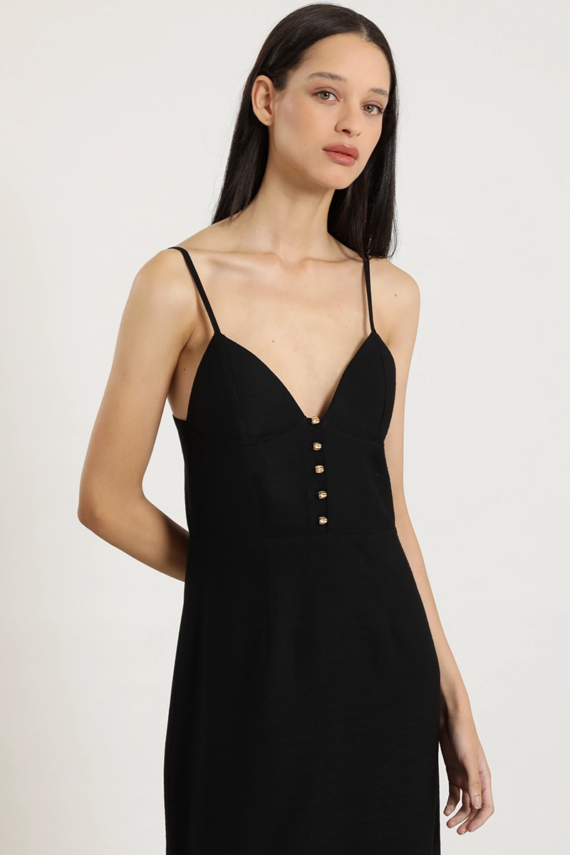 VESTIDO MIDI, PABILOS, NEGRO LIOLA - 6
