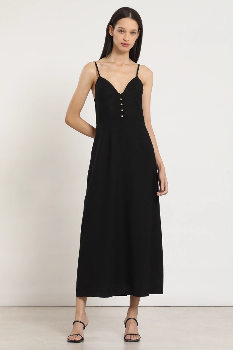 VESTIDO MIDI, PABILOS, NEGRO LIOLA - 7
