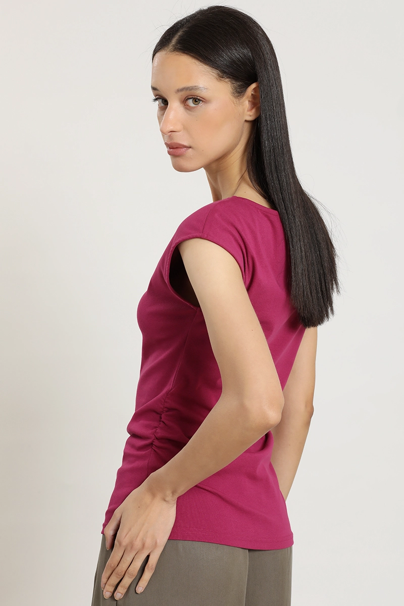 POLERA RECOGIDO EN COSTADOS, VIOLETA LIOLA - 6