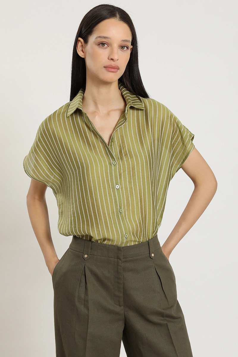BLUSA RAYAS FANTASIA, VERDE LIOLA - 1