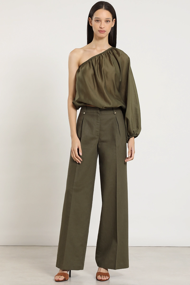 BLUSA UN HOMBRO, MILITAR LIOLA - 7
