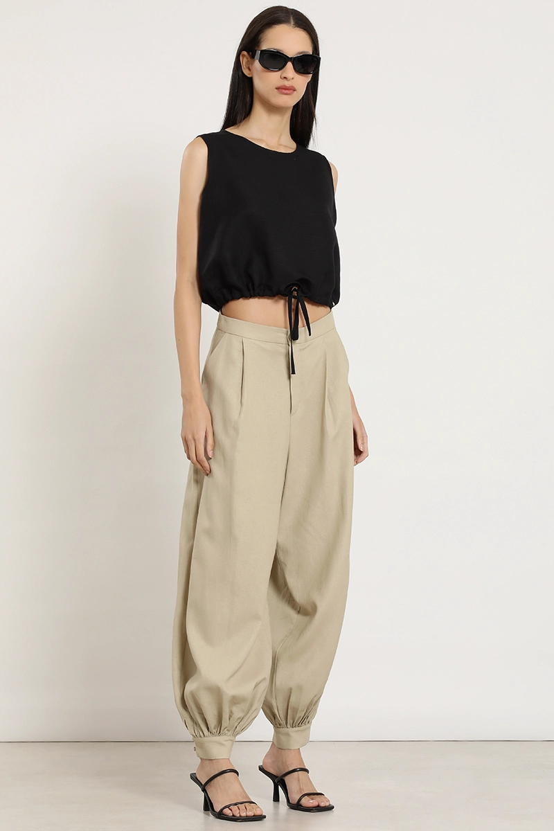 TOP CON LINO, NEGRO LIOLA - 7