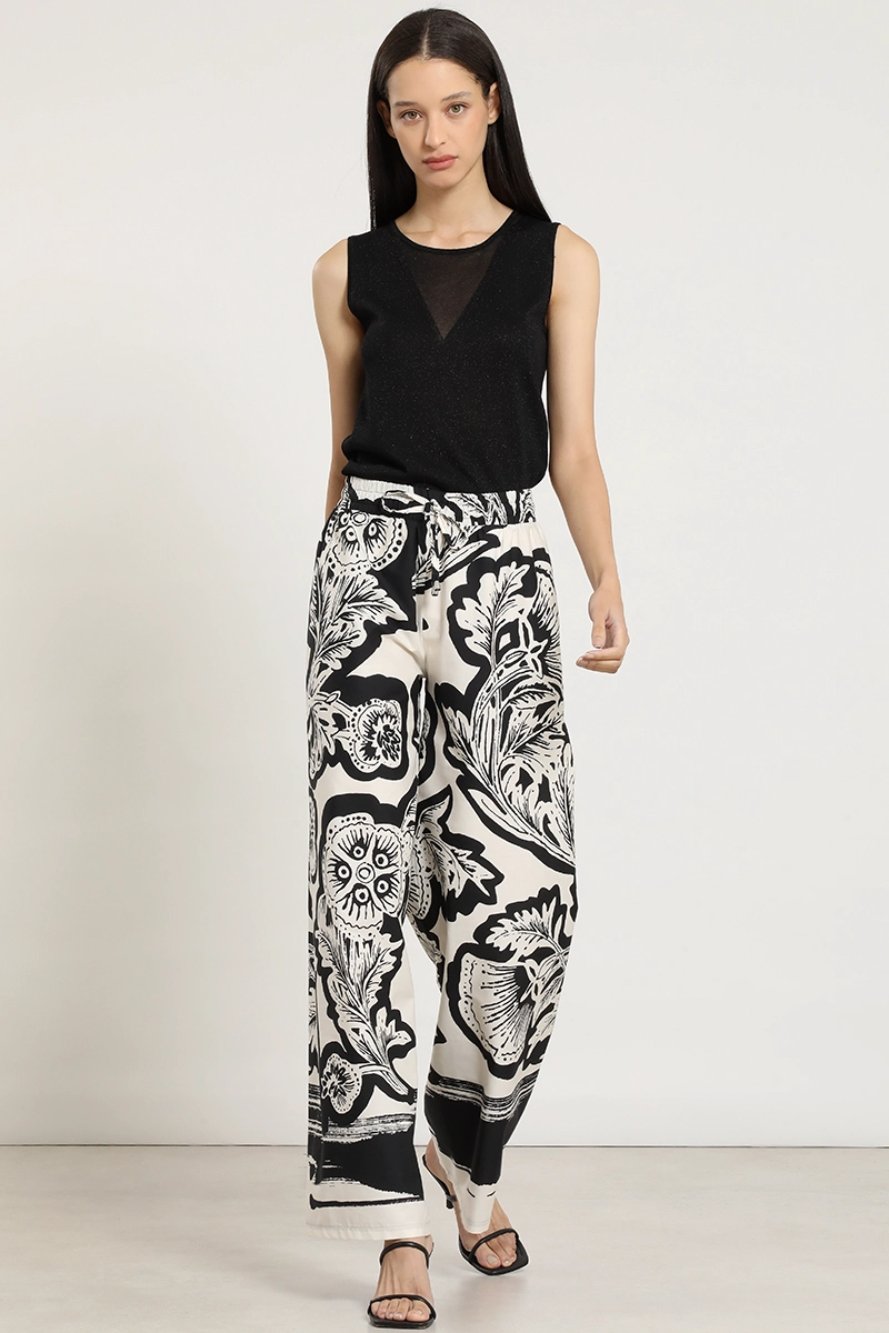 PANTALON ANCHO, TIRO ALTO, NEGRO LIOLA - 2