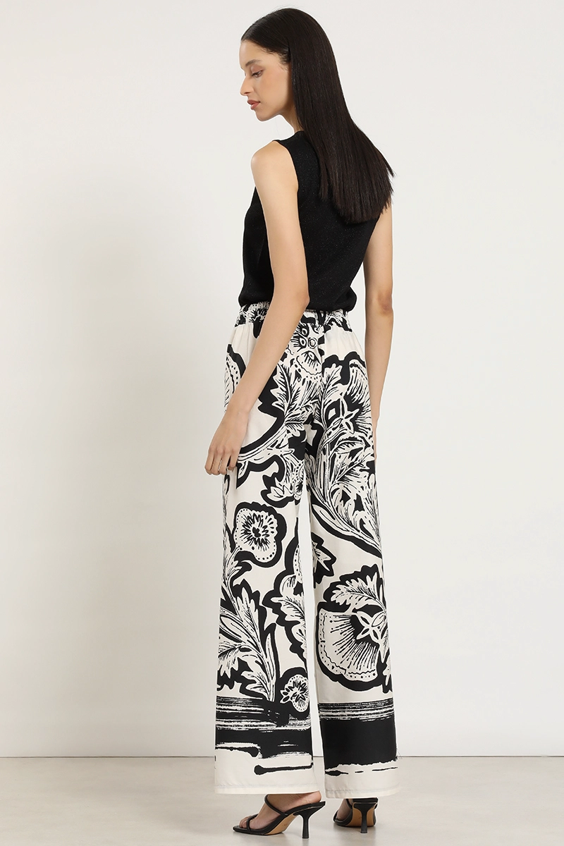 PANTALON ANCHO, TIRO ALTO, NEGRO LIOLA - 5