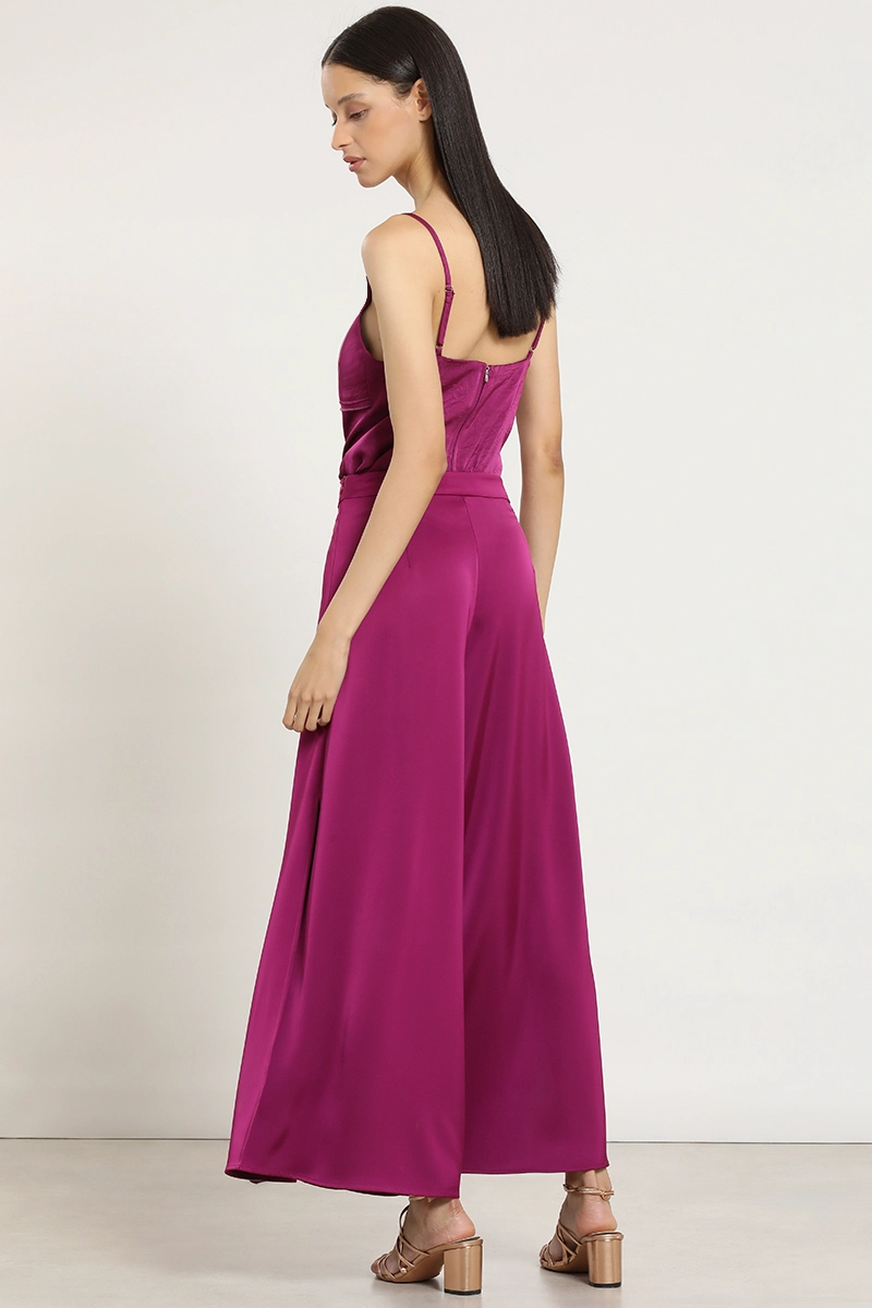 PANTALON PALAZZO, SATIN, VIOLETA LIOLA - 2