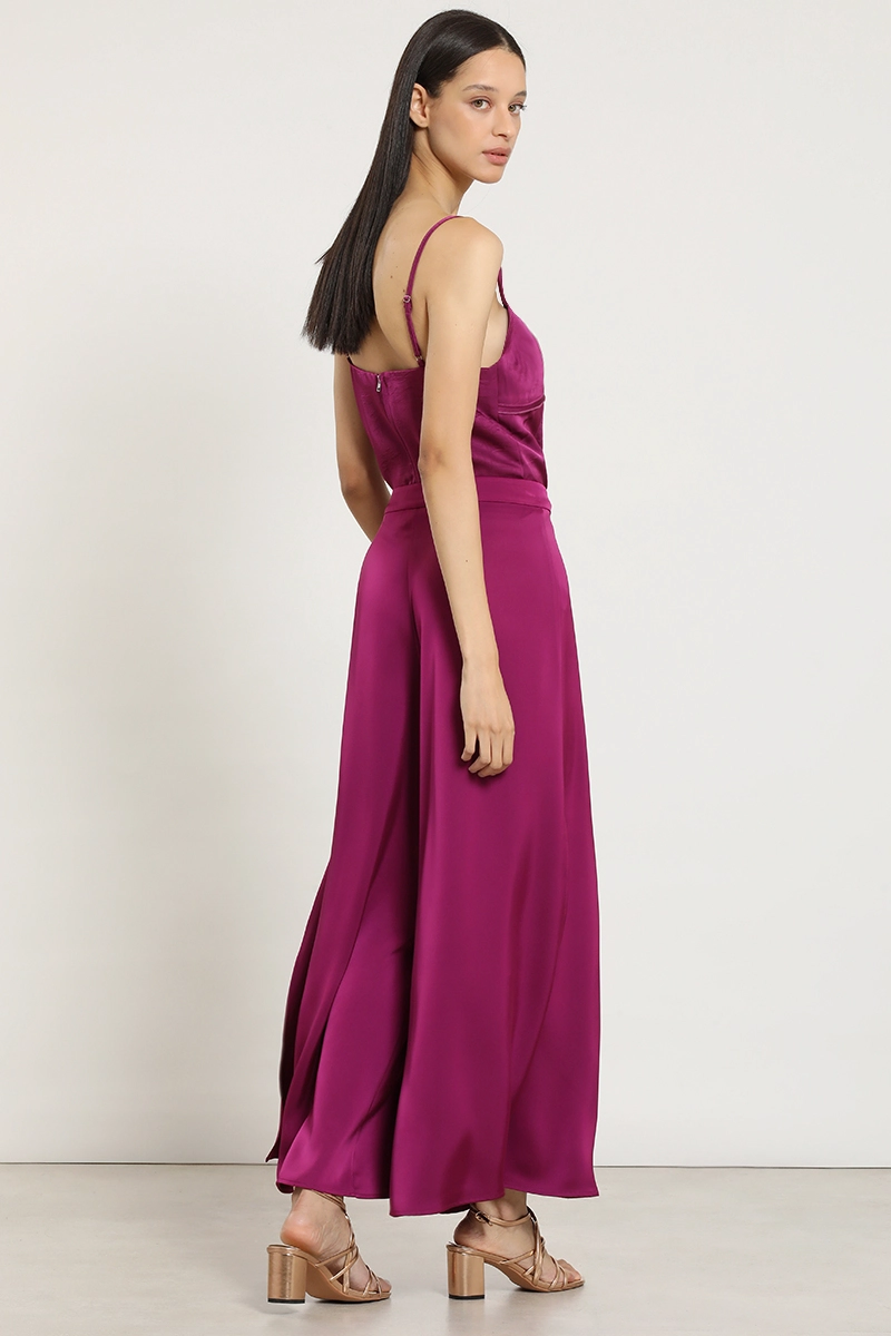 PANTALON PALAZZO, SATIN, VIOLETA LIOLA - 3