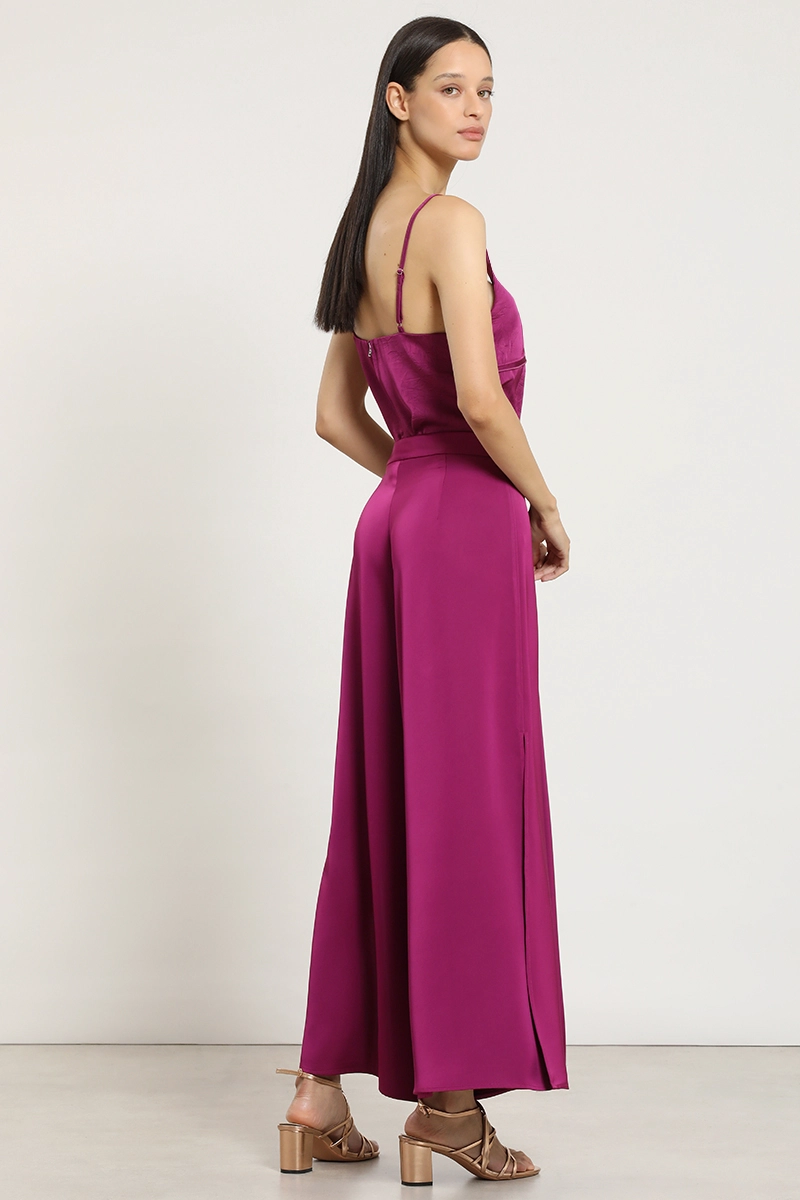 PANTALON PALAZZO, SATIN, VIOLETA LIOLA - 4