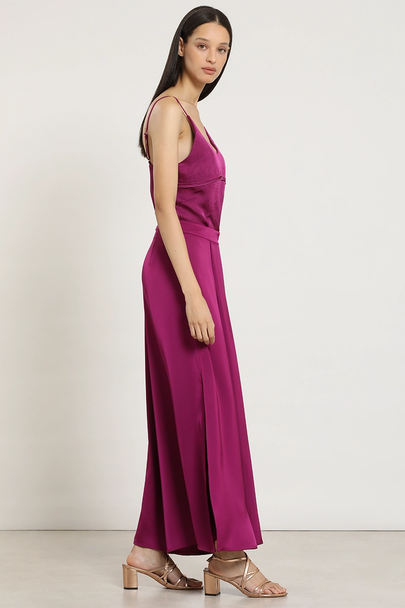 PANTALON PALAZZO, SATIN, VIOLETA LIOLA - 5