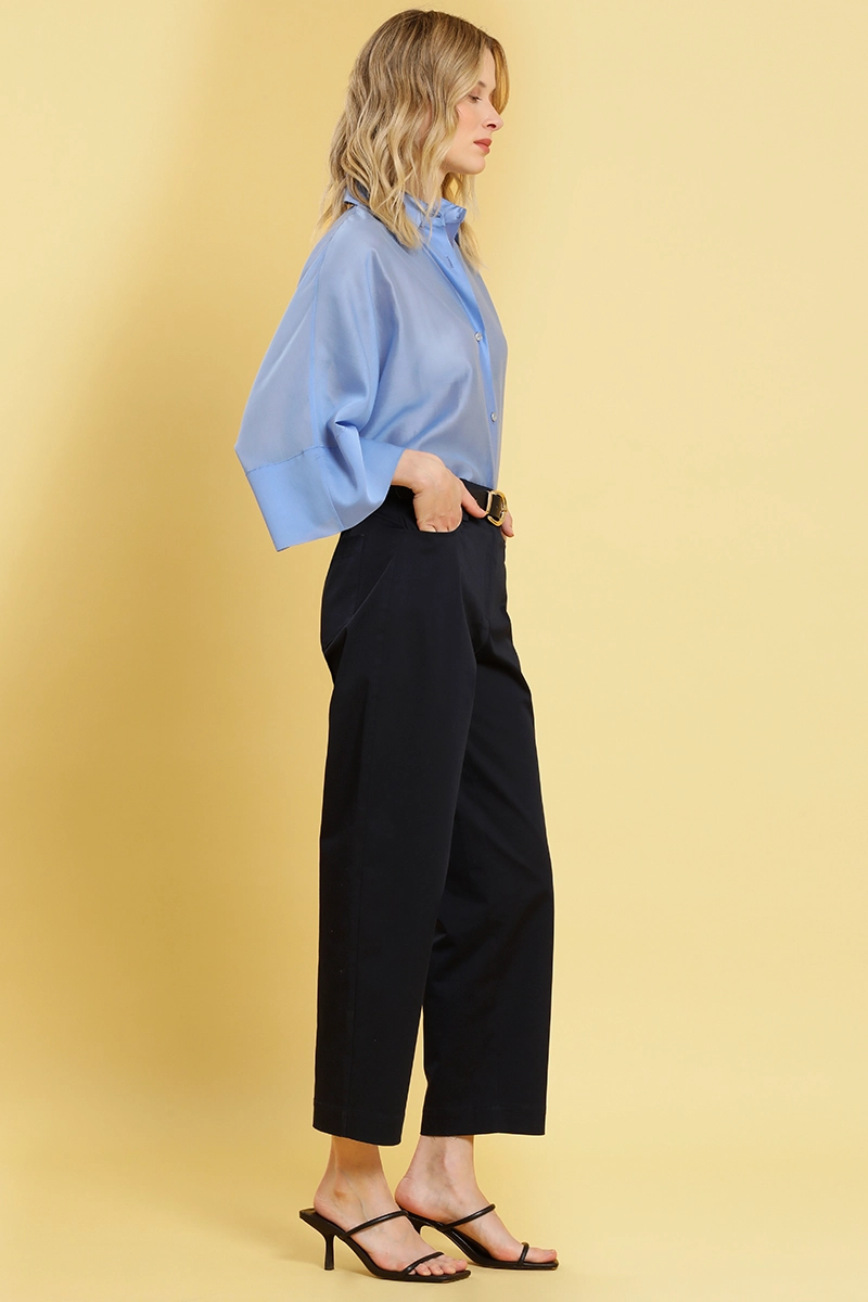 PANTALON BARREL, TIRO ALTO, AZUL LIOLA - 2
