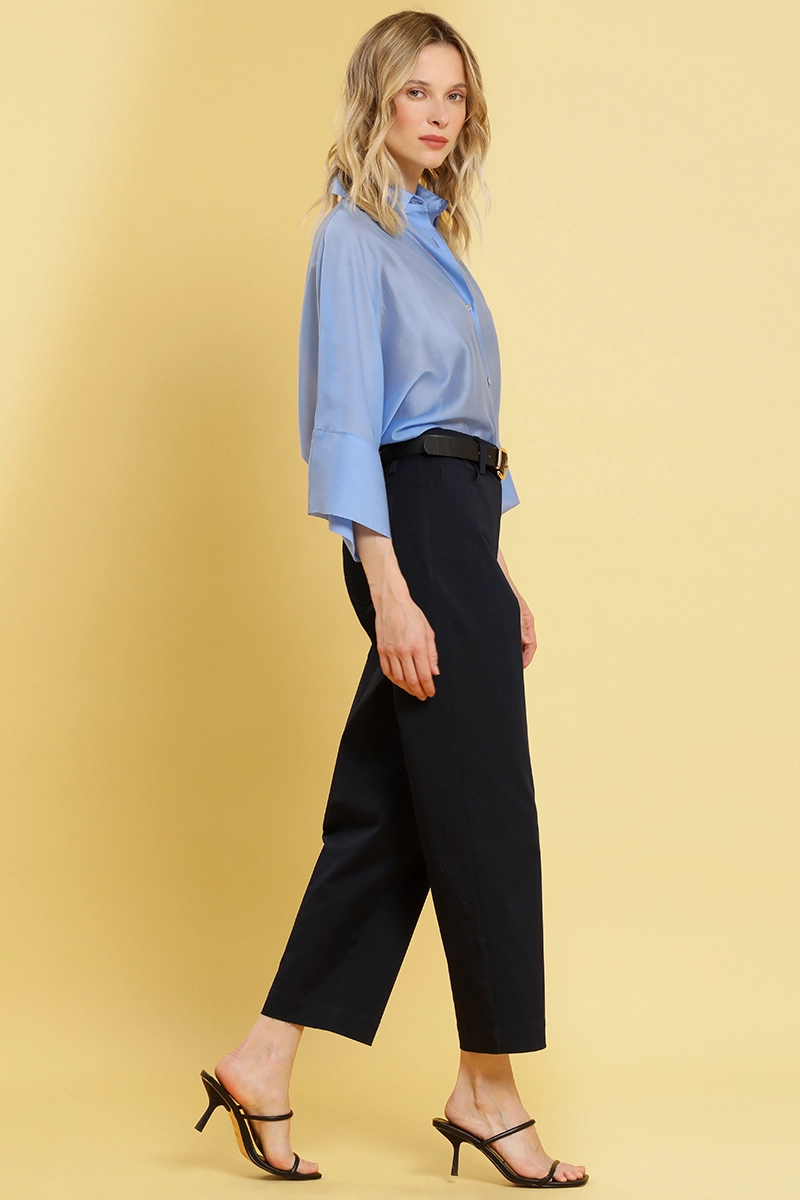 PANTALON BARREL, TIRO ALTO, AZUL LIOLA - 4