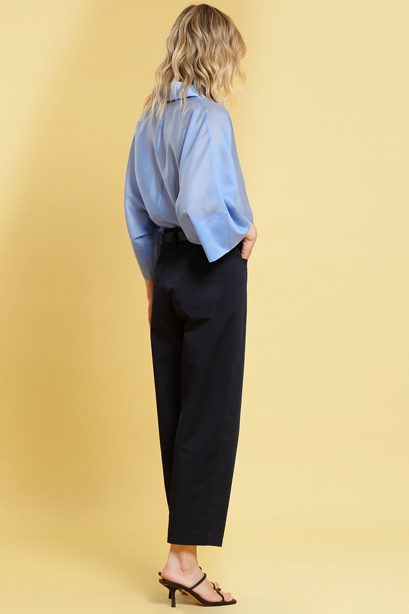 PANTALON BARREL, TIRO ALTO, AZUL LIOLA - 6
