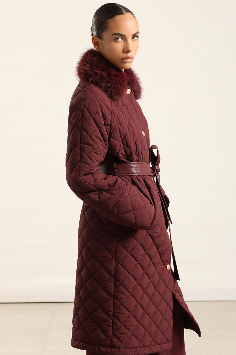 PARKA LARGA , MATELASSE ROMBO, BURDEO LIOLA - 2