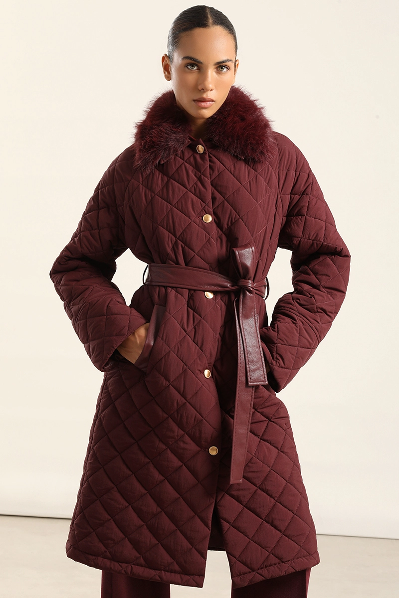 PARKA LARGA , MATELASSE ROMBO, BURDEO LIOLA - 5