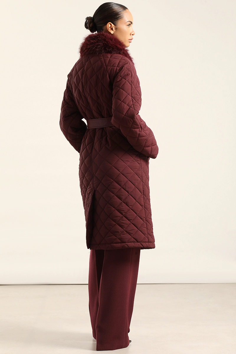 PARKA LARGA , MATELASSE ROMBO, BURDEO LIOLA - 6