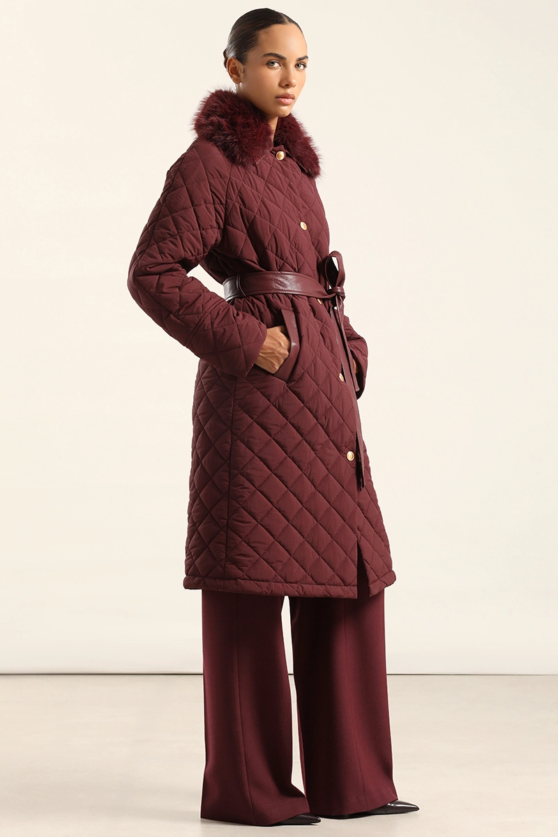 PARKA LARGA , MATELASSE ROMBO, BURDEO LIOLA - 7