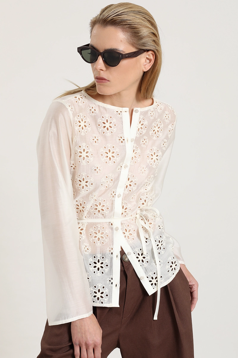 BLUSA FANTASIA BRODERIE, CRUDO LIOLA - 3