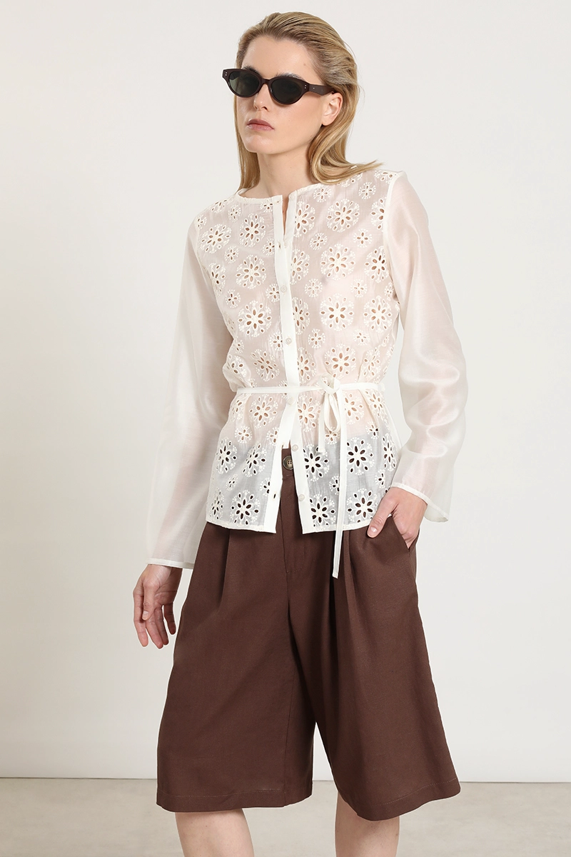 BLUSA FANTASIA BRODERIE, CRUDO LIOLA - 6