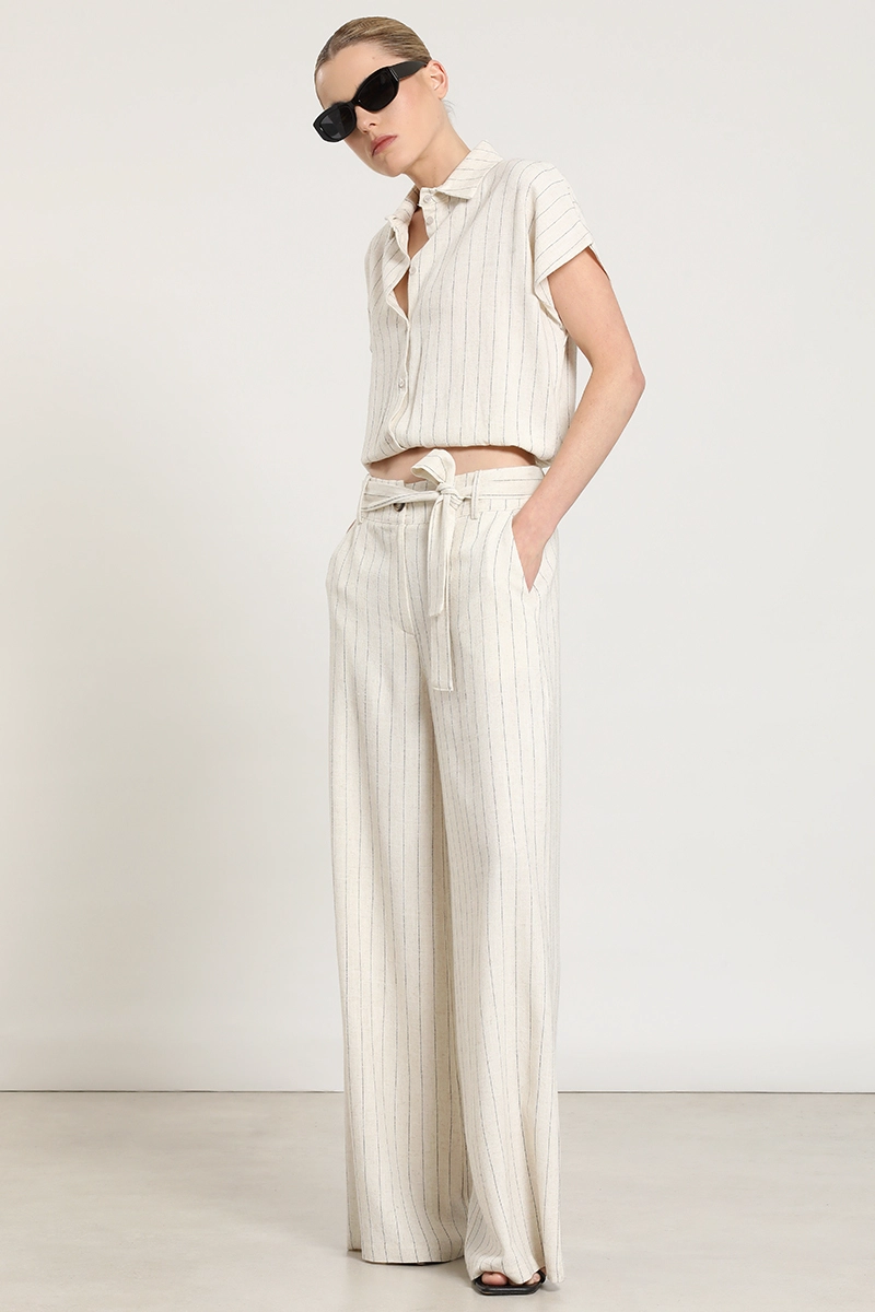 PANTALON RECTO, TIRO ALTO, CRUDO LIOLA - 2