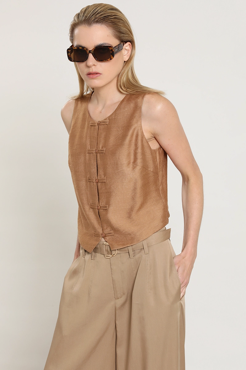 TOP SEMI SATINADO, CAMEL LIOLA - 2