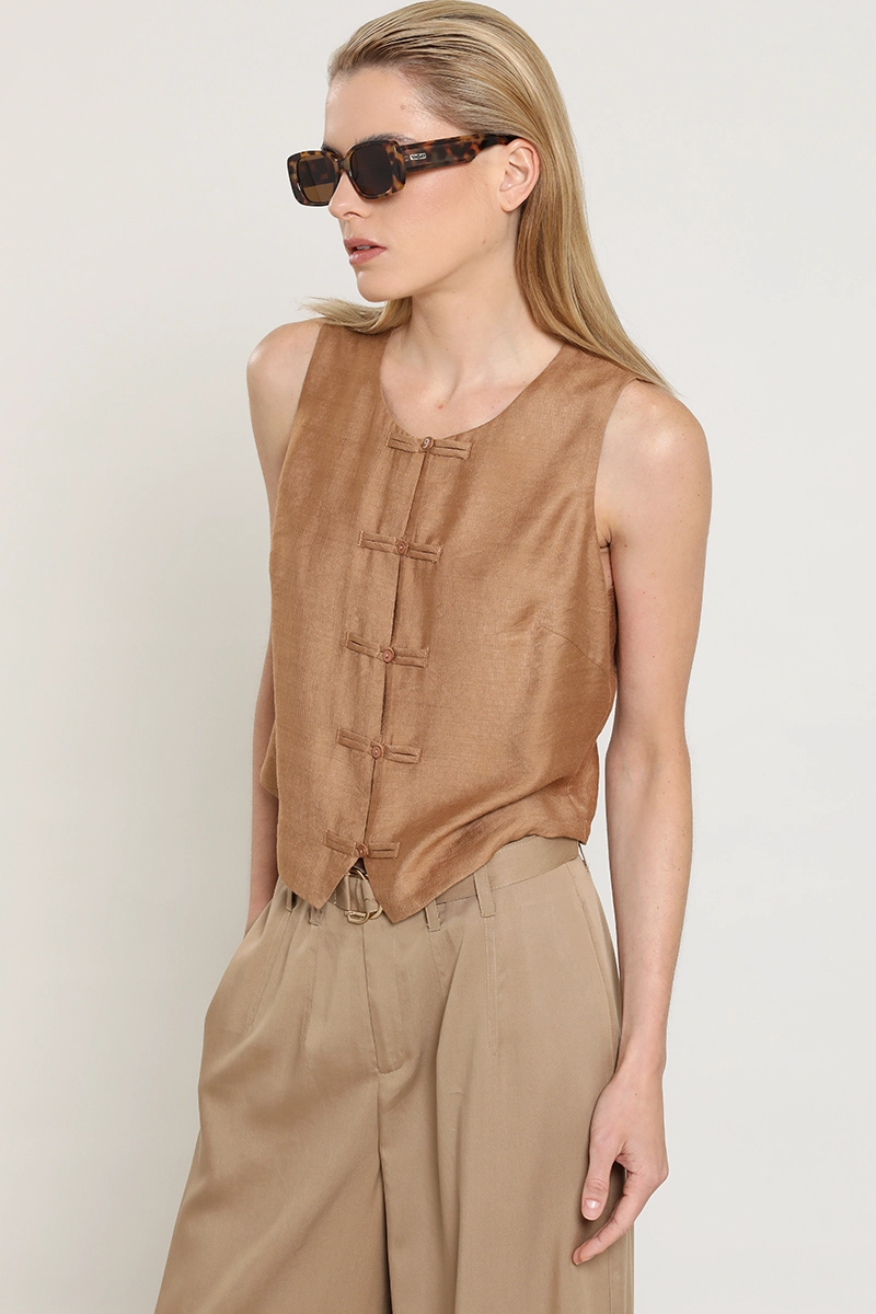 TOP SEMI SATINADO, CAMEL LIOLA - 6